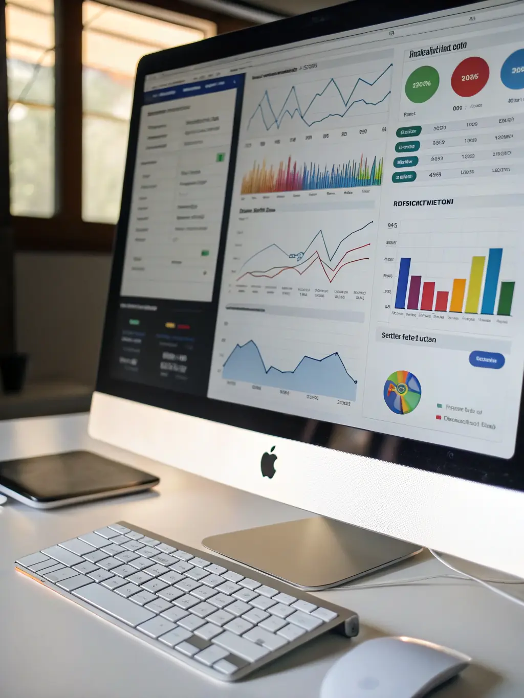 A secure digital platform displays real-time investment data and analytics, highlighting the transparency and control clients have over their financial assets.